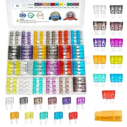 300pcs Car Fuses Assortment Kit, Blade-Type Automotive Fuses Standard & Mini Size Replacement Fuses for Car/RV/Truck/Motorcycle