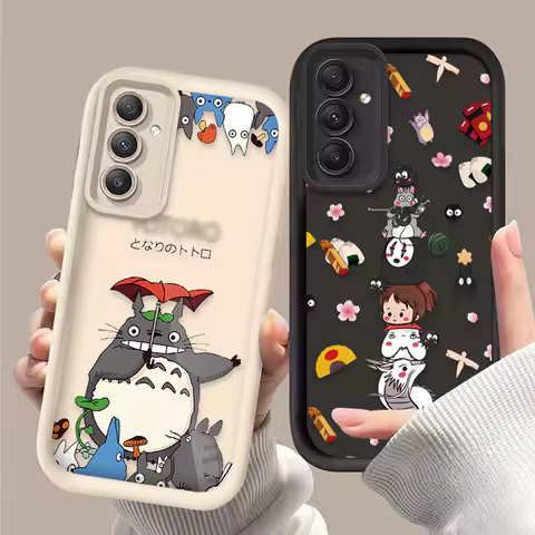 Cartoon Cute T-Totoros Case For Samsung Galaxy A54 A05 A05S A34 A24 A14 A73 A53 A33 A23 A13 A52 A52S A32 A22 A12 A71 A51 A31 A50