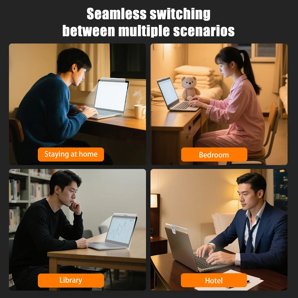 モニター用ライトバー、LEDライト、調光機能付きLEDライト - Desk Setup No Monitor のレビューと価格