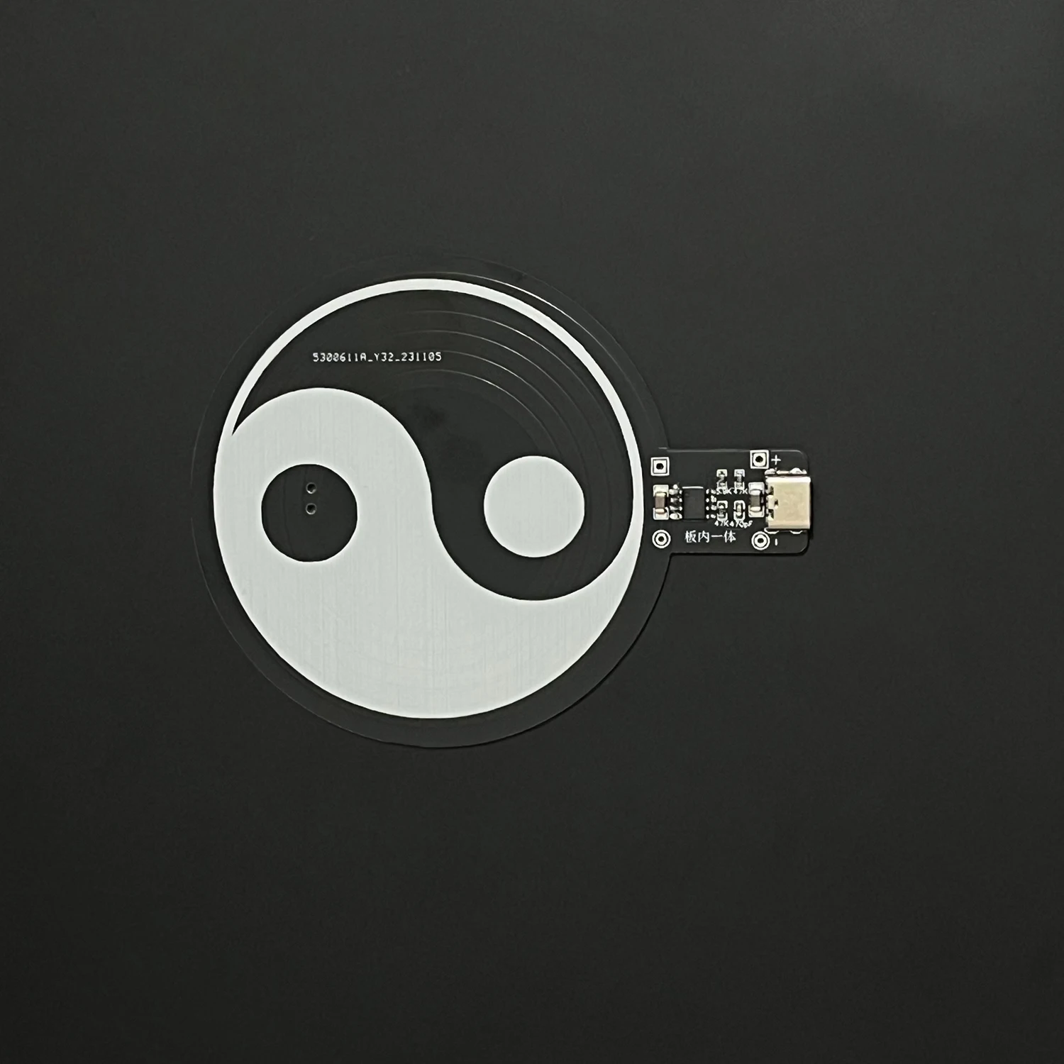 Imagem -03 - Transmissor de Alimentação sem Fio Integração de Indução de Bobina Usb tipo c Lâmpada Led 5v 035 mm Receptor Pcs