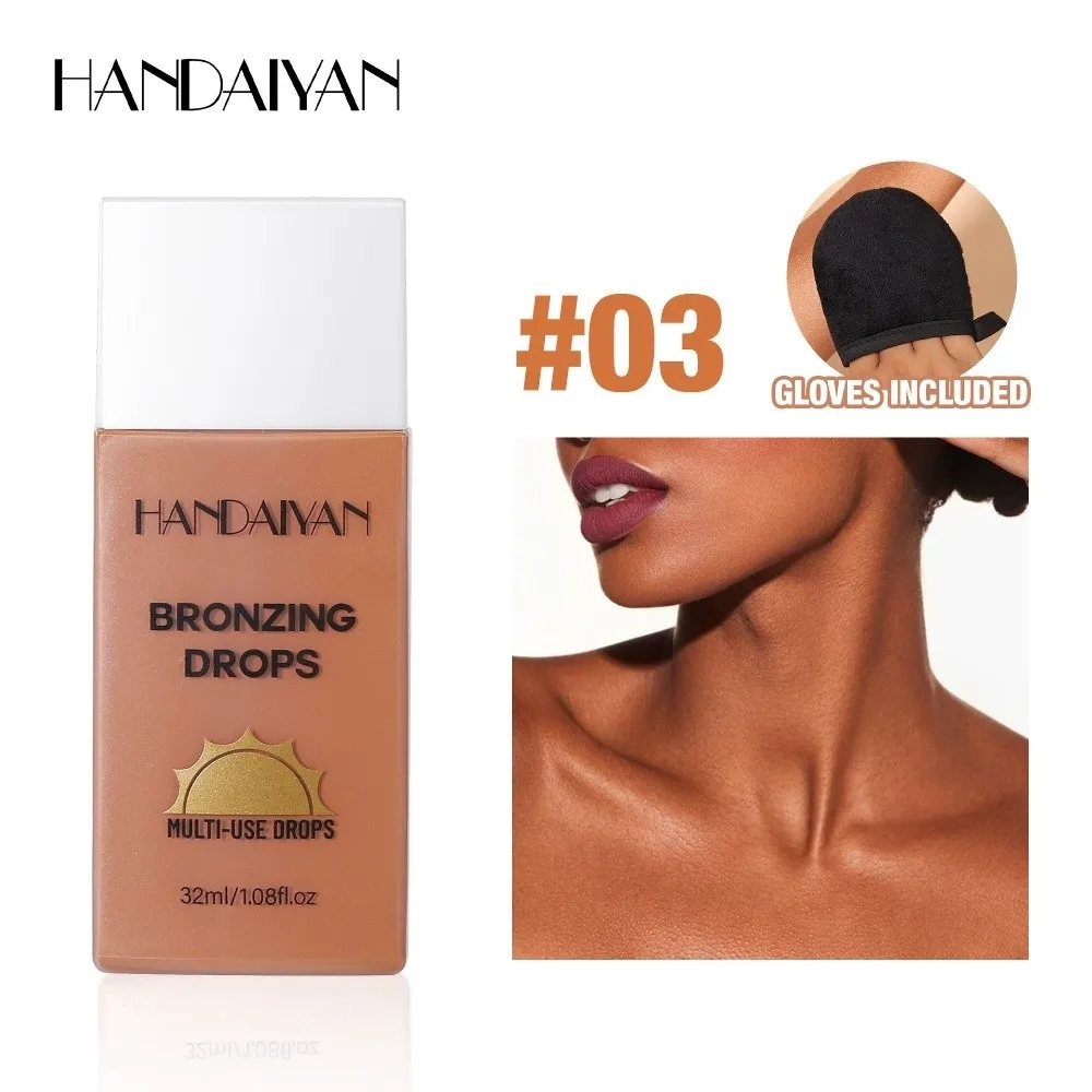 Pearlescent Shine Bronzer Liquid Tanning Cream Waterproof Moisturising Body Foundation Makeup Long Lasting Shimmer