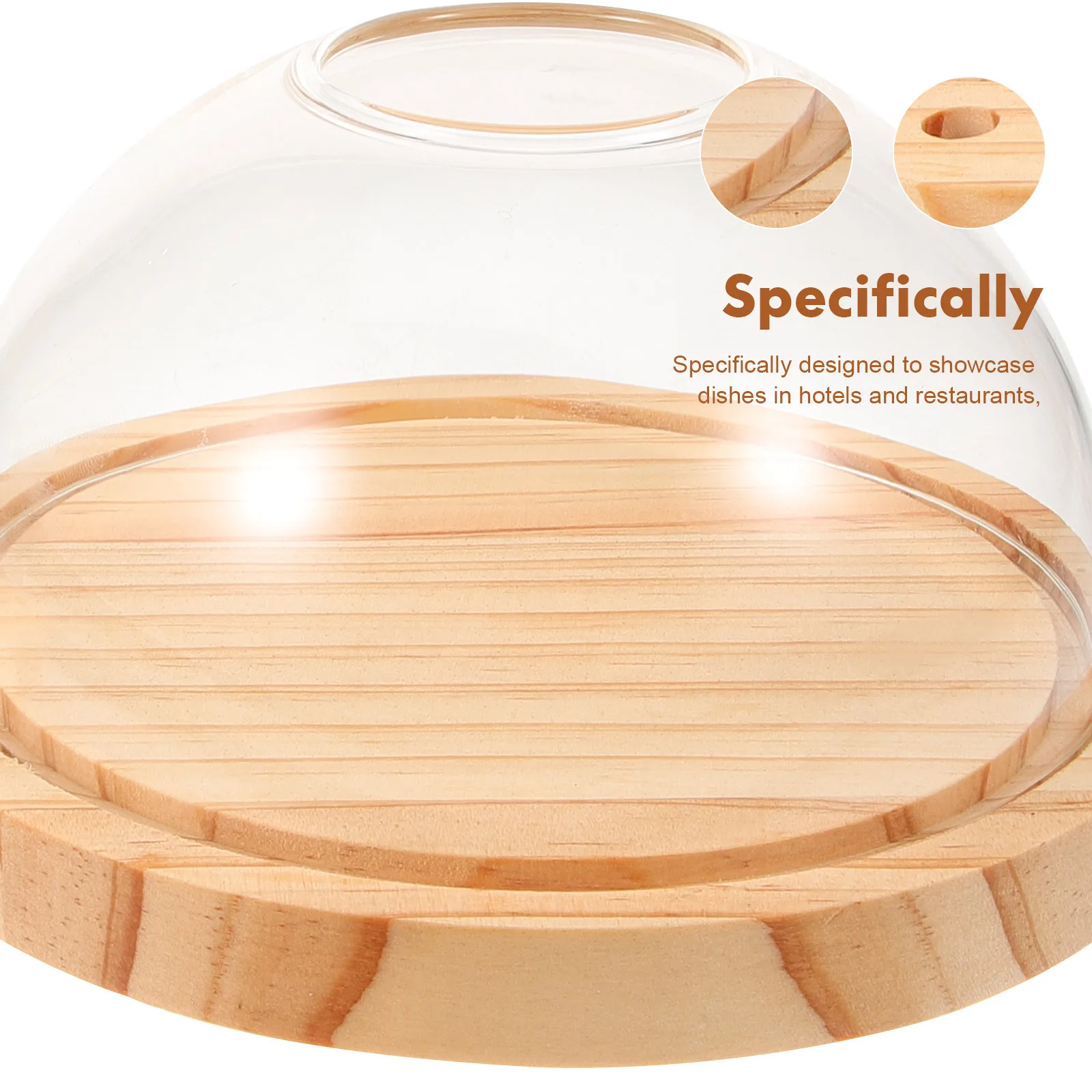 

Smoking Dome Glass Food Cover 15cm Diameter High Temperature Resistant Dome for Molecular Cuisine Food Display and Smoke