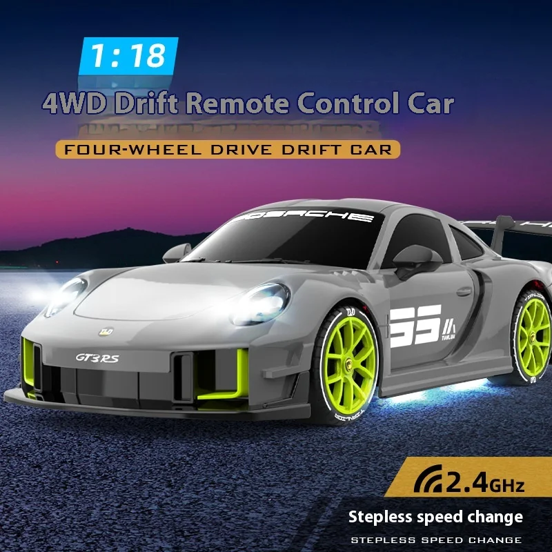 

Professional 1:18 Scale Rc Drift Car Electric 4wd 2.4g Hz Simulation Gt3rs Sports Car Toy Remote Control Vehicle
