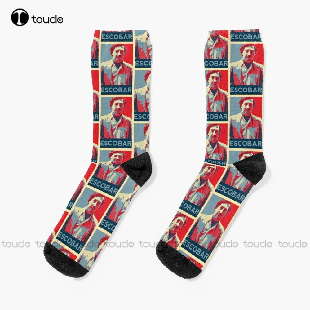 

Pablo Escobar Socks Pablo Escobar Plata O Plomo Colombian Drug Lord Mens Work Socks 360° Digital Print Custom Gift New Popular