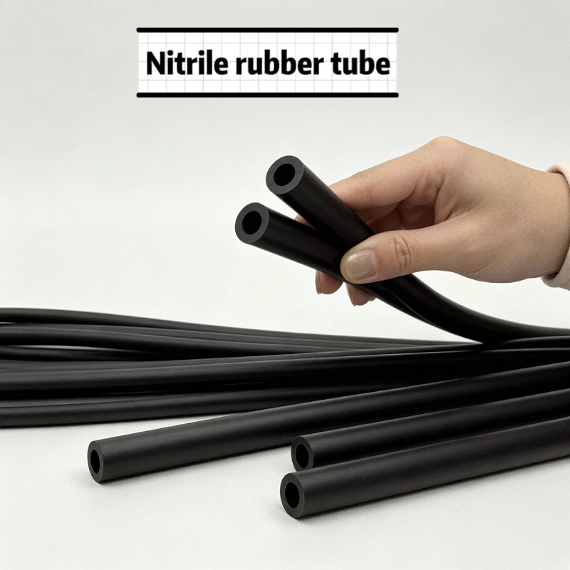 1-3mm Black NBR Oil Resistant Rubber Tubing High Heat Resist Custom Fuel Hose for Automotive Diesel Oil Line