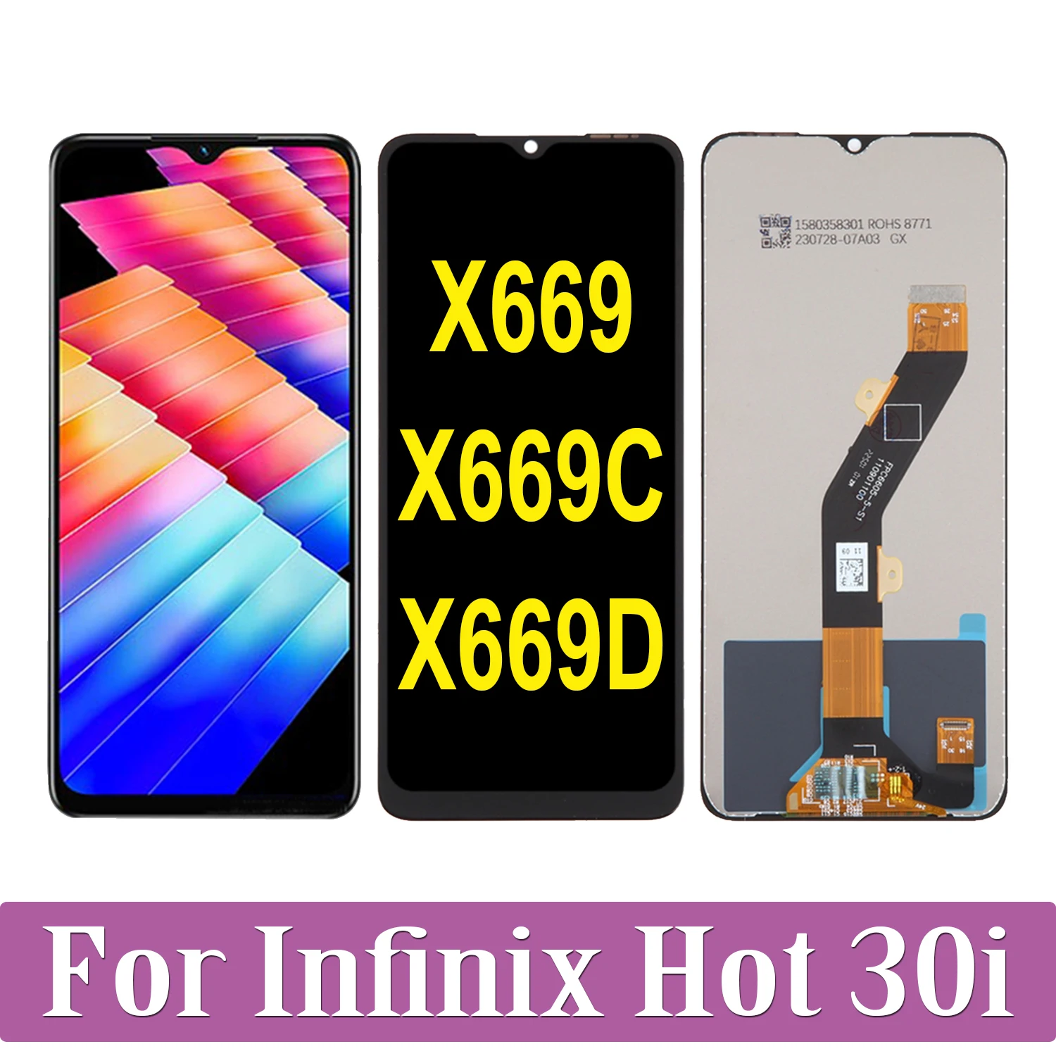 

Original 6.56'' For Infinix Hot 30i NFC X669 X669C X669D LCD Display Touch Screen Digitizer Assembly For Infinix Hot30i LCD