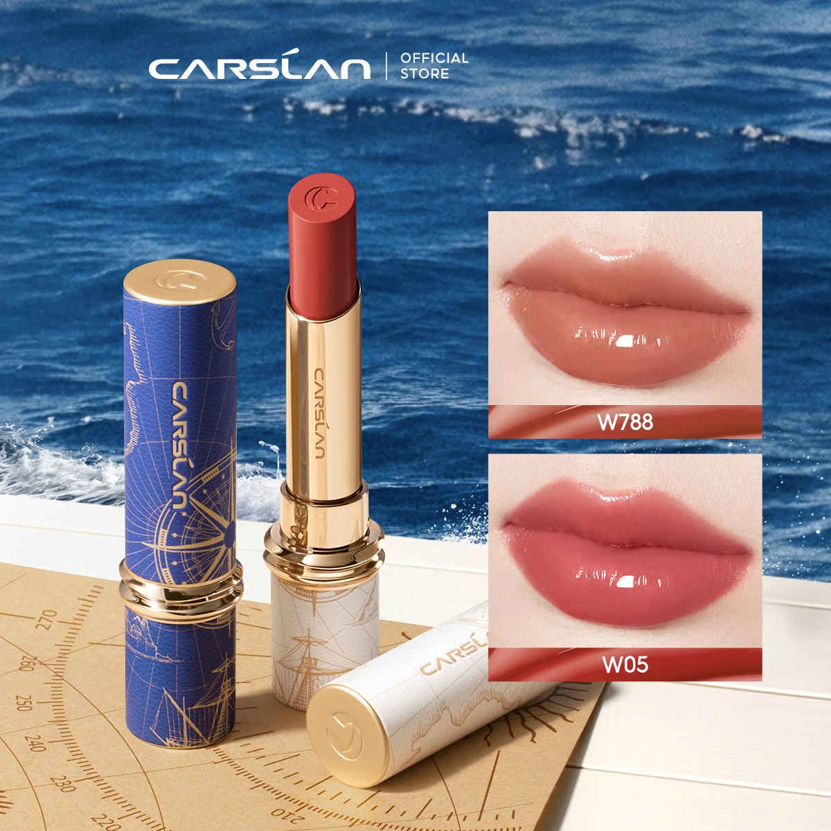 

CARSLAN Summer Voyage Limited Flood Kissed Губная помада Водянистые увлажняющие нелипкие матовые помады Женская косметика для макияжа