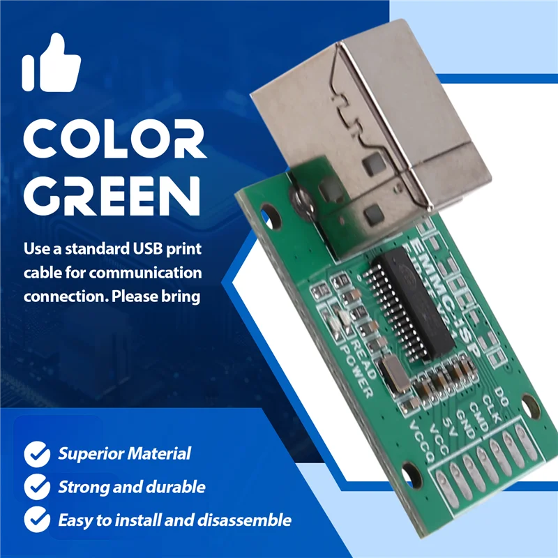 L70A desbloquear e flash telefones celulares com chip Au6438bs, ferramenta de linha voadora EMMC-ISP, interface de comunicação tipo USB-B