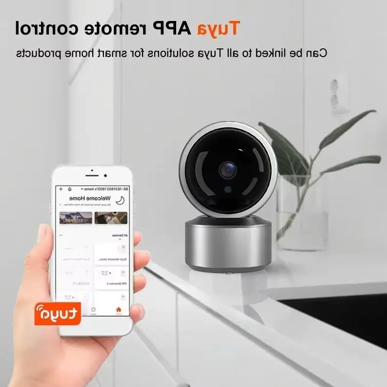5MP WiFi Baby Monitor Security Camera, 355° PTZ Auto Tracking, IR Night Vision, Two-Way Audio Indoor IP Cam Tuya APP Control