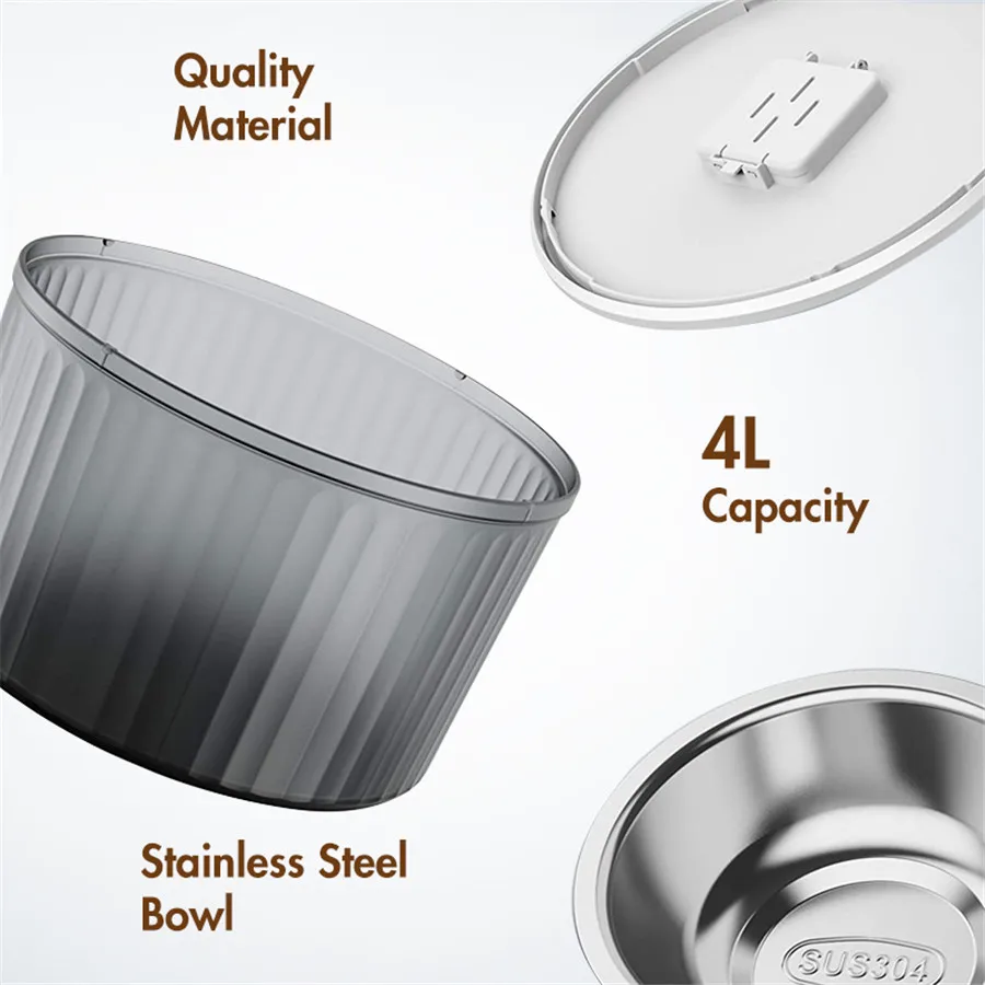 M80 4L Large Capacity Healthy Management Real Time Talk Regular Meal Timing Automatic Pet Feeder Smart Dog Cat Auto Dispenser