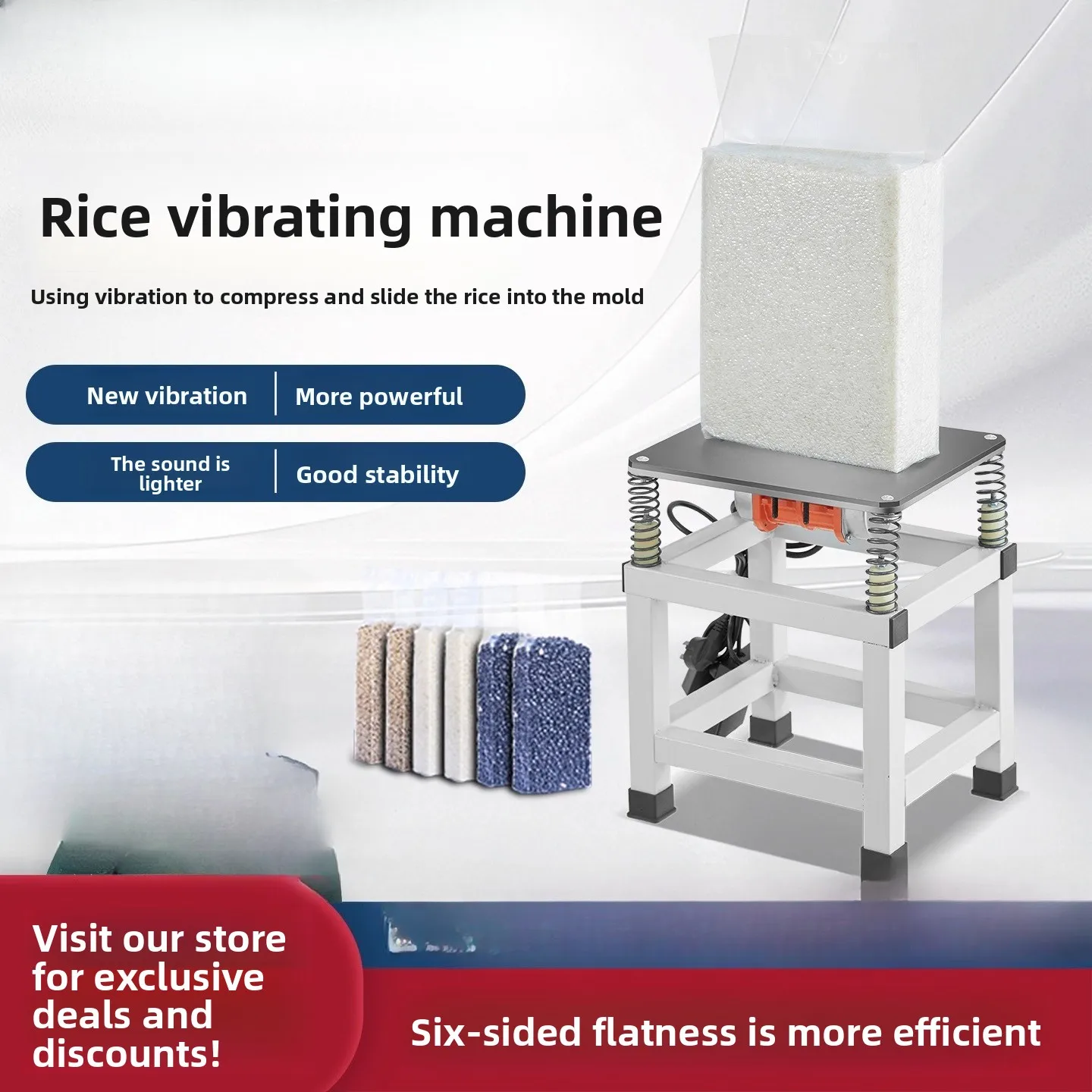 Rice Brick Vibrator Vacuum Machine Vibration Platform Bagger Vibration Rice Brick Mold Vibration Machine Drop Rice