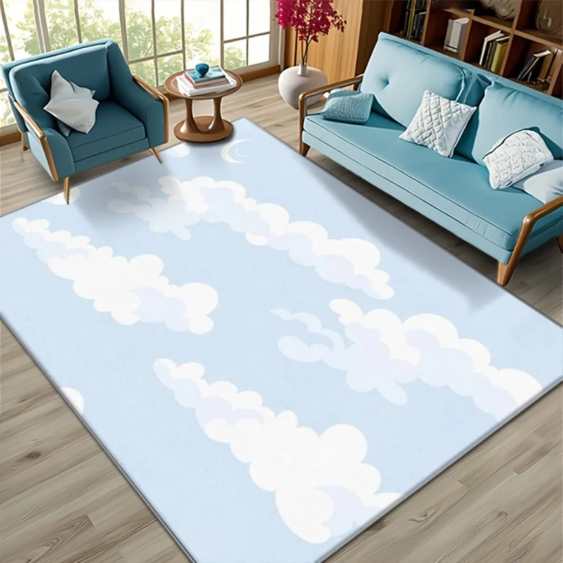 World Map Animal Cartoon Print Large Area Rug Soft Flannel Non Slip Floor Carpet for Kids Playroom Nursery Living Room Learning
