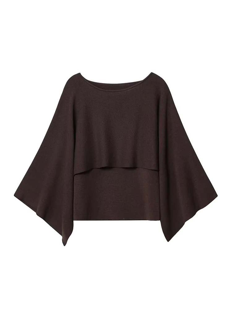 

Новый женский модный универсальный темпераментный однотонный свободный многослойный вязаный топ на одно плечо в европейском стиле