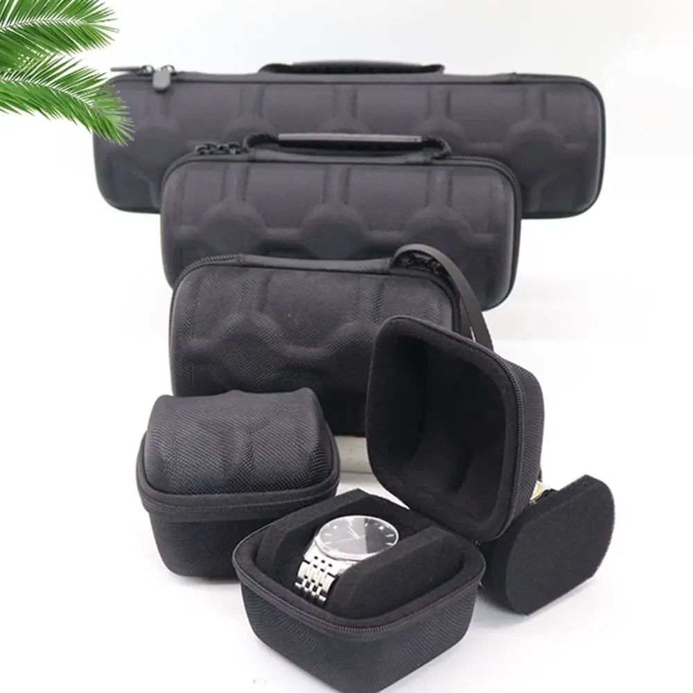 Portable 1/2/3/4/5Slots Watch Box Organizer Shockproof Velvet Lined Watch Case Drop-resistant Hard EVA Watch Storage Box Travel