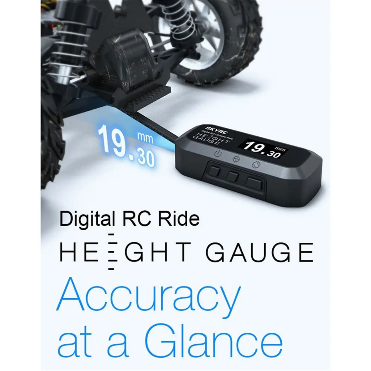 ~【On Sale】 RC Car Ride Height Gauge Digital Electronic Ruler Chassis Height Measurement Tool for RC for 1/24 1/14 1/12 1/10 1/8