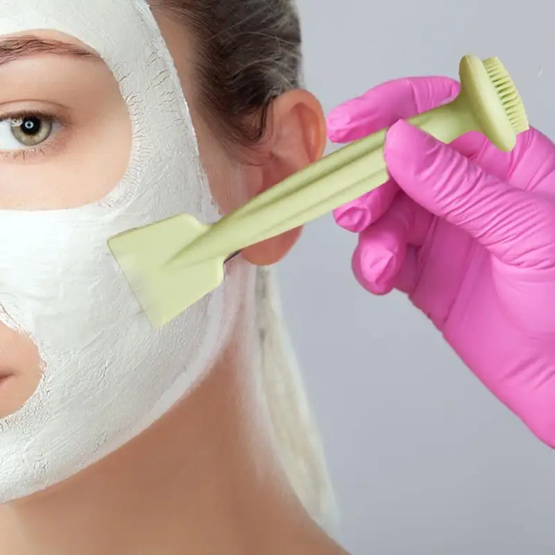 Cepillo de silicona para exfoliación Facial, aplicador de película de barro, cuidado de la piel, aplicador de barro, doble cabezal, herramienta de eliminación de maquillaje, nuevo