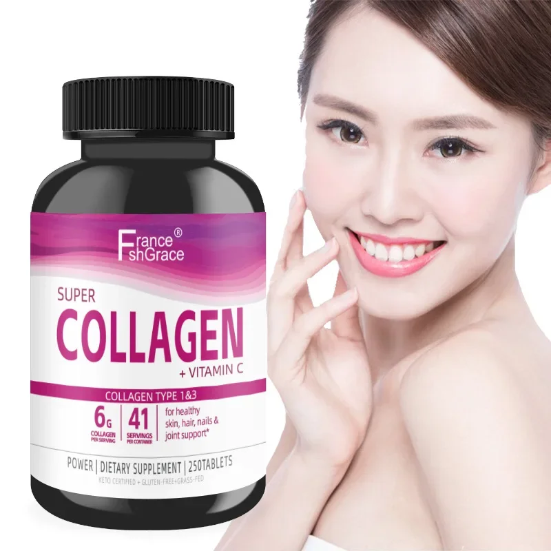 

Collagen tablets Biotin Supplement - For Skin, Joint Health, Energy Supplement, Immune Support, Non-GMO freight free