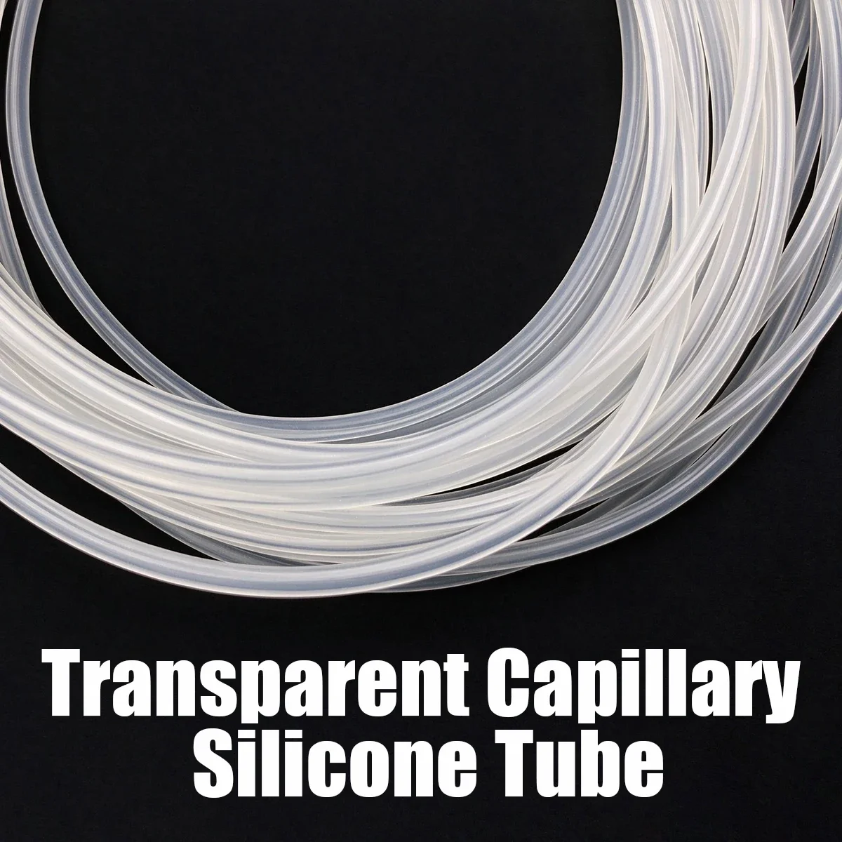 Food Grade Transparent Capillary Silicone Tube ID 0.3-5mm High Temperature Resistant and Odorless Precision Flow Guide Hose.