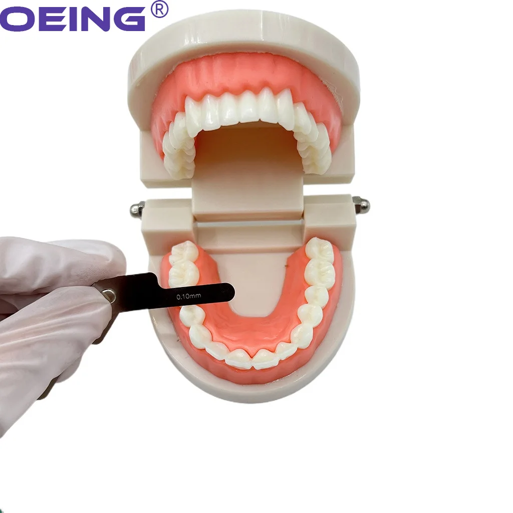 

1 шт., стоматологическая межпроксимальная линейка для измерения зазора между зубами из нержавеющей стали, инструменты для ортодонтического лечения 0,1-0,5 мм