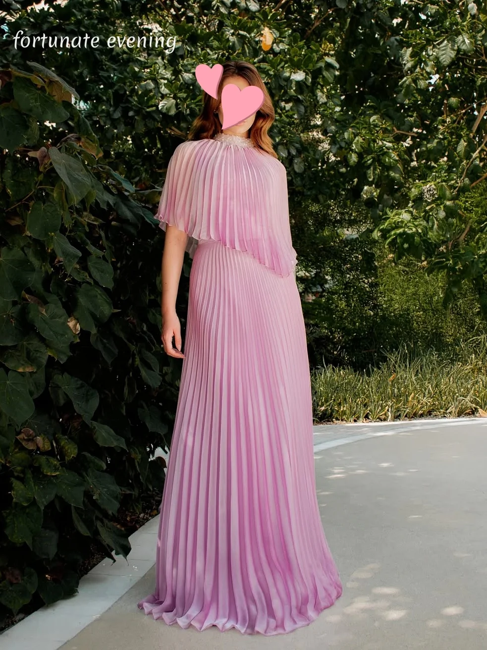 Fortunate Evening Elegant Vintage Sweet Pink Beads Ruffle New A-Line Customized Formal Occasion Prom Dress Evening Party Gowns