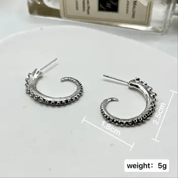 Retro Moda Ahtapot Kollu Küpeler Vintage Punk Kadınlar ve Erkekler için Gotik Hip Hop Kulak Delme Küpe Takı Hediyeleri 10 best sales Ahtapot piercingi - №1