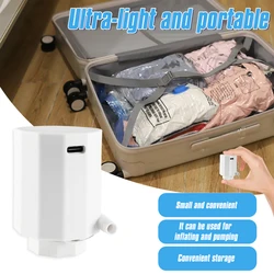 Electric Cordless Air Pump Portable Travel Air Compressor Inflator/Deflator Pumps Vacuum Storage Bag Clothes Comforter Blanket