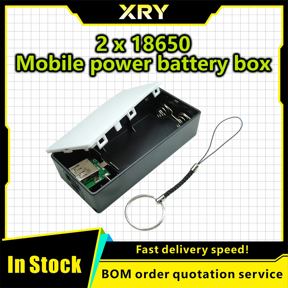 XRY 5600mAh 2X 18650 USB Power Bank Battery Charger Case DIY Box For iPhone For Smart Phone MP3 Electronic Mobile Charging