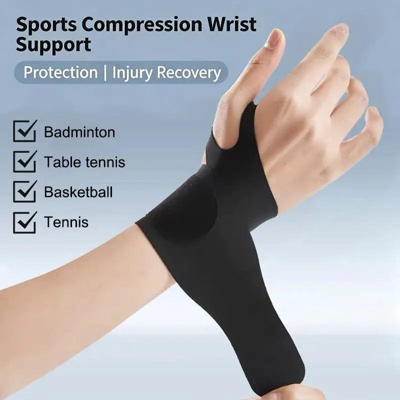 Sports Compression Wrist Support Adjustable Breathable Wrap 1/2Pcs for Badminton Tennis Gym Wrist Pain Relief