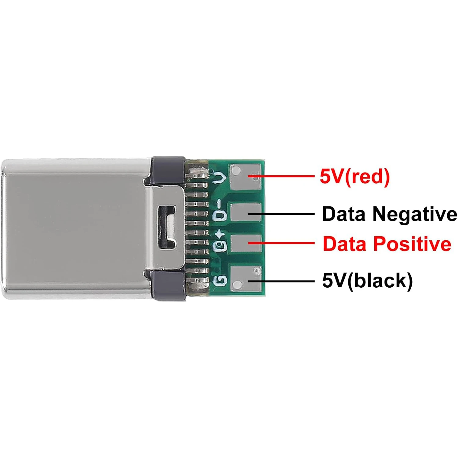 10 عبوات من موصل USB C - موصل USB 3.1 ذكر من النوع C لإصلاح الكابلات - محول لحام مع لوحة PCB باللون الأسود #2