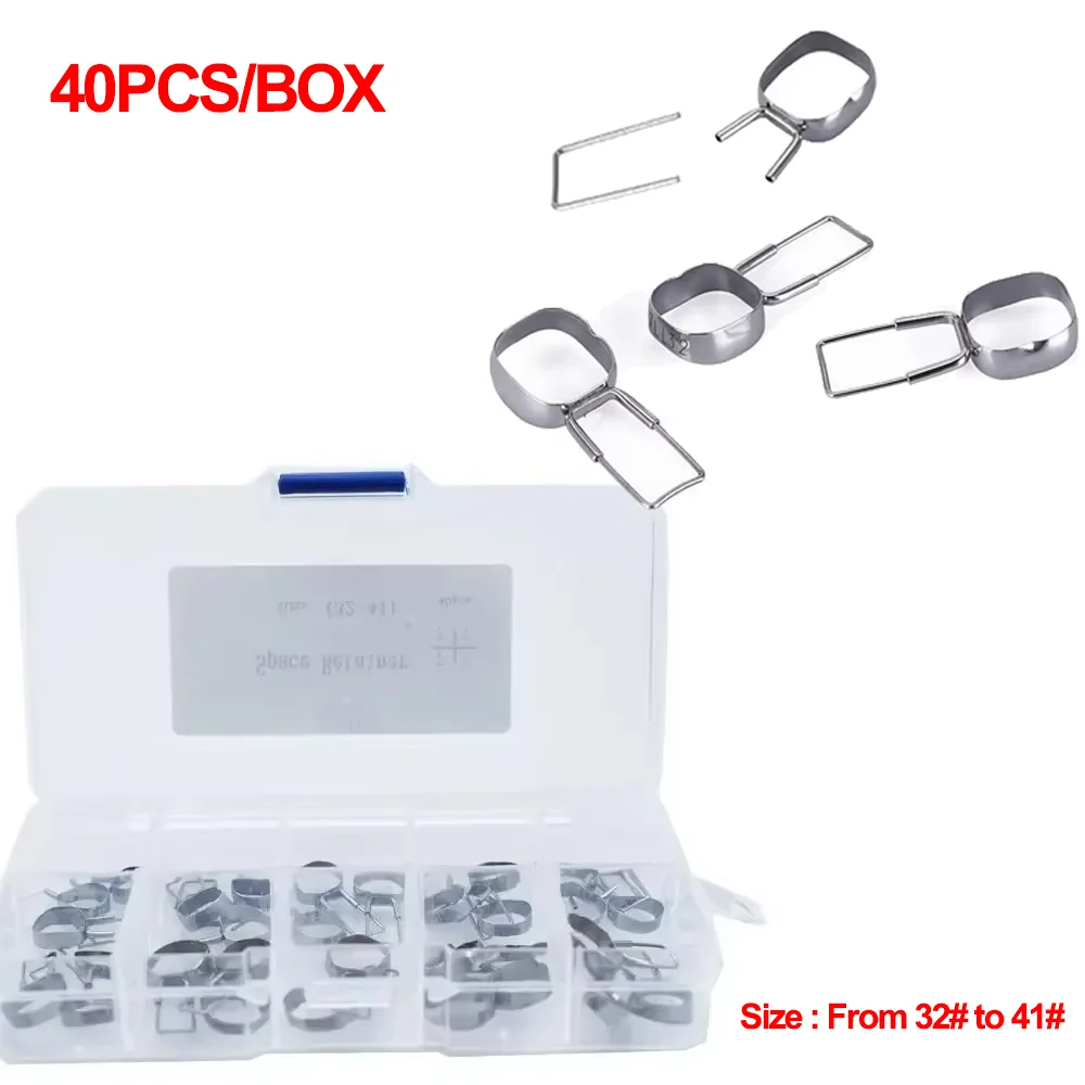 

40 шт./коробка Детские 2Nd 32 # До 41 # Ортодонтические бандажи-фиксаторы для молочных зубов, для поддержания пространства между зубами, размеры S, M, L