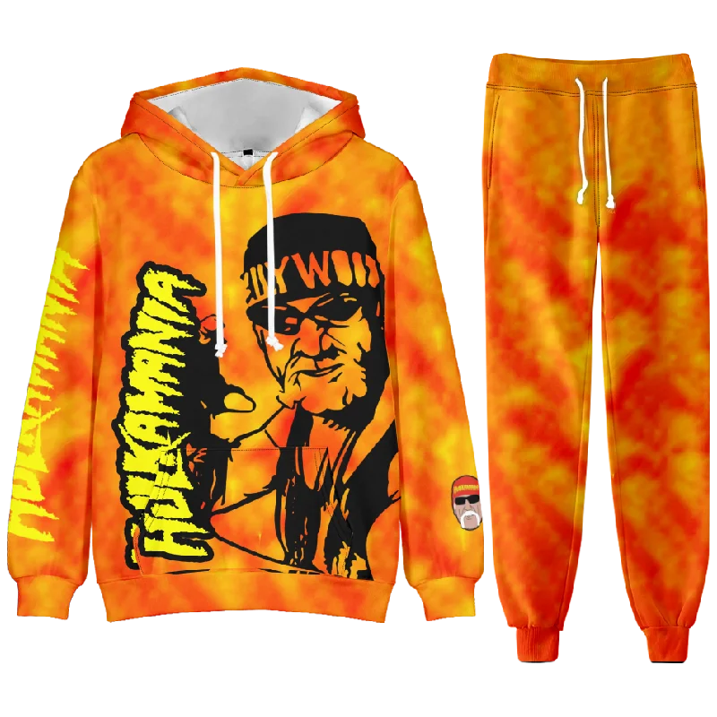 

RIP Hulk Hogan Hulkamania Мужские комплекты спортивной одежды Повседневный спортивный костюм Комплект из двух предметов Топ и брюки Спортивный костюм Мужские спортивные костюмы