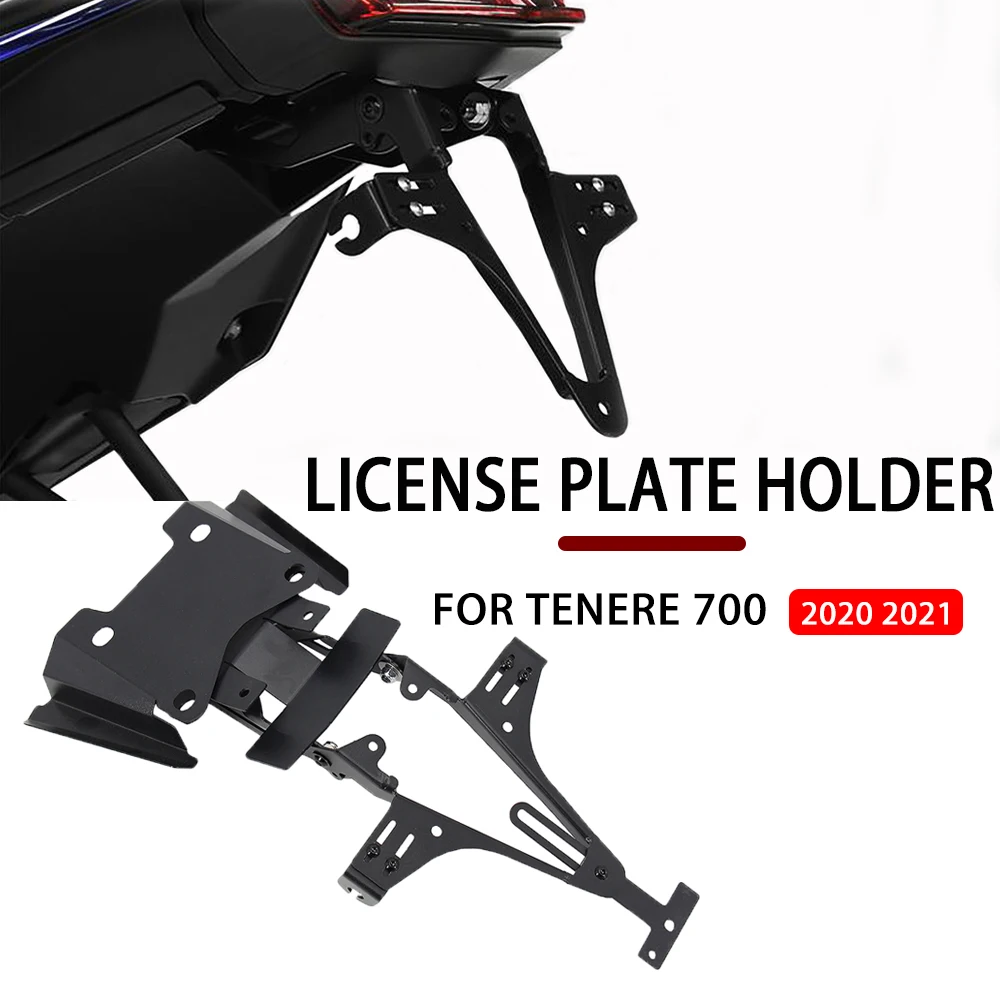 

CNC Aluminum XTZ700 License Plate Bracket Holder For Yamaha Tenere700 T7 Tenere 700 2020 2021 Motorcycle Accessories