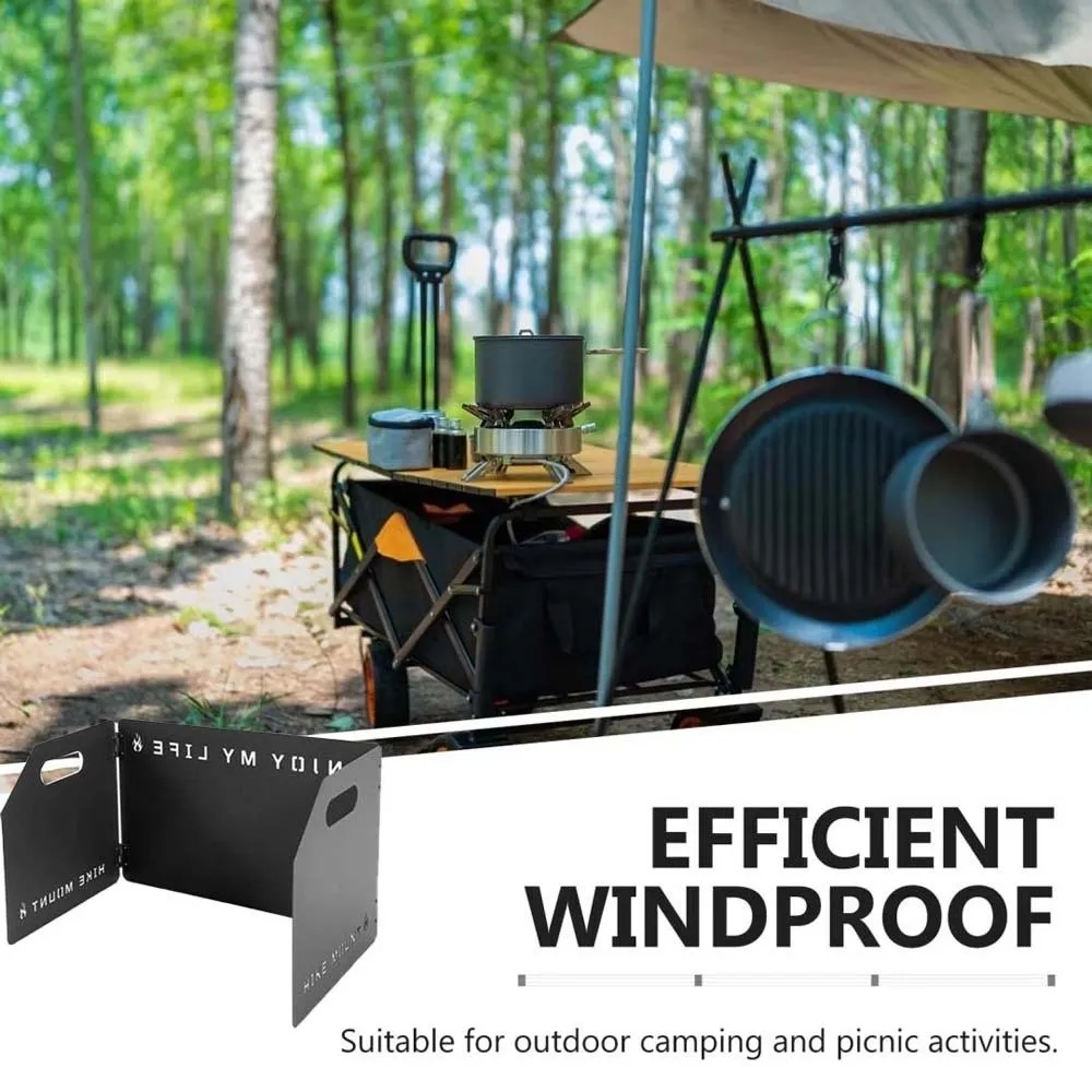 

Tea Stove Tri-fold Stove Wind Shield Large Compact Cookware Windshield Solid Color Portable Cooker Wind Protection Household