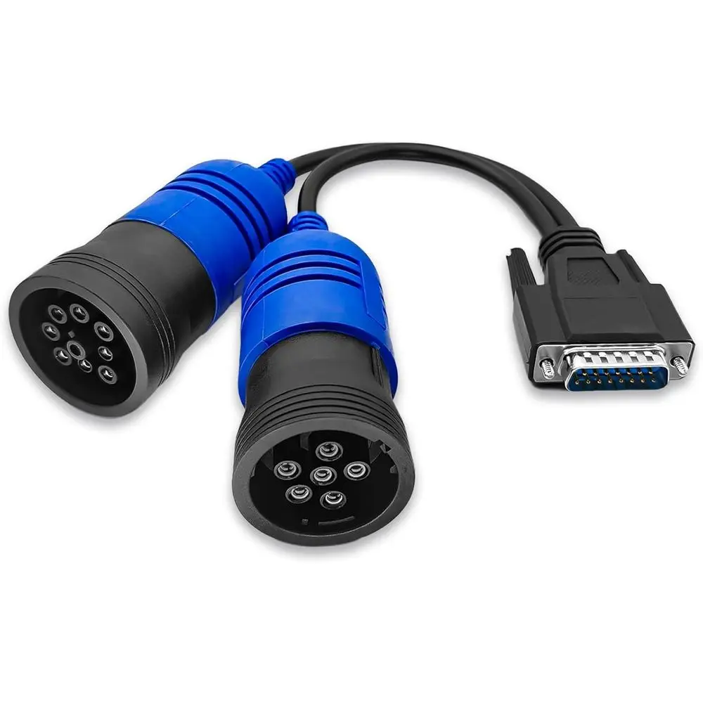 

Кабель OBD 2 OBD II Y-образный, DB15 на Type2, 9-контактный и 6-контактный диагностический кабель (адаптер J1962 DB15), совместимый с Nexiq USB Link 2 (6-9)
