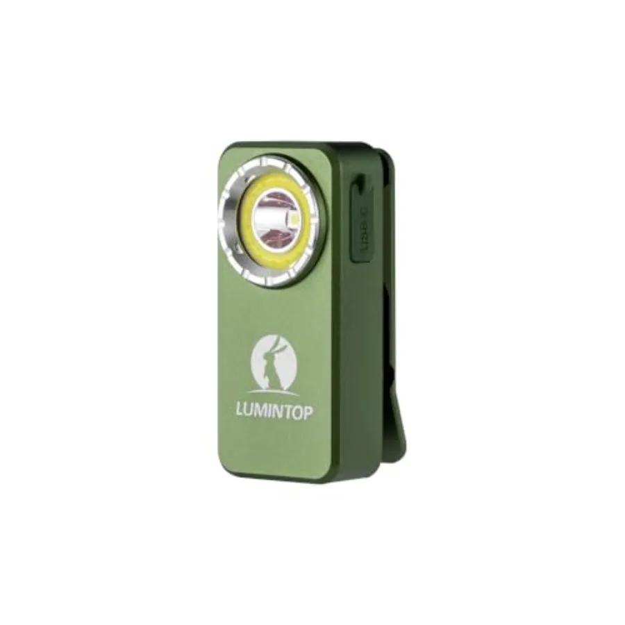 

F01 Pro EDC Flashlight - 500 Lumens Rechargeable Clip-on Light with Magnetic Base, Type-C Charging, and 4 Lighting Modes for Cy