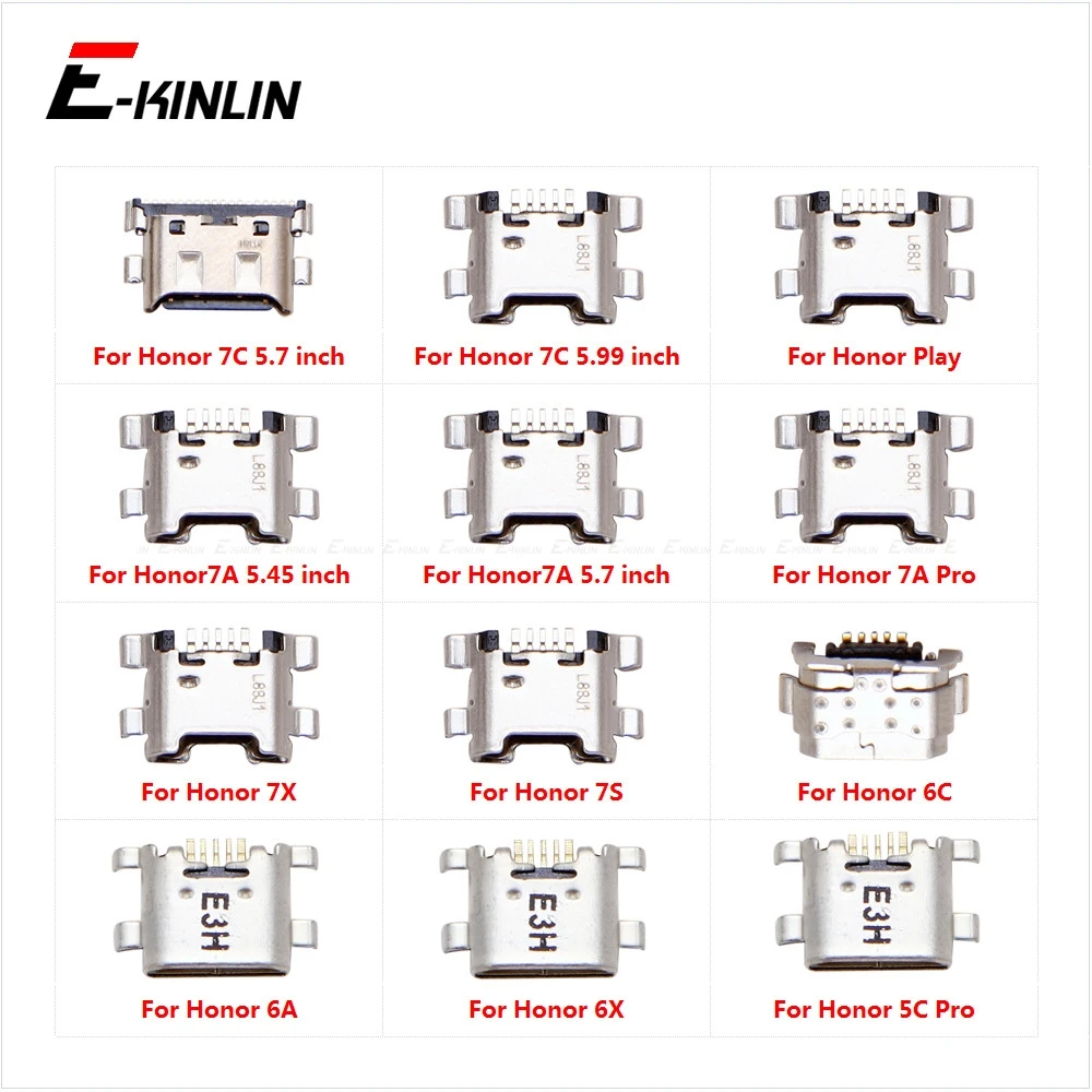 Micro USB Jack Type-C Charging Connector Plug Port Dock Charge Socket For HuaWei Honor Play 7C 7A 7X 7S 6C 6A 6X 5C Pro