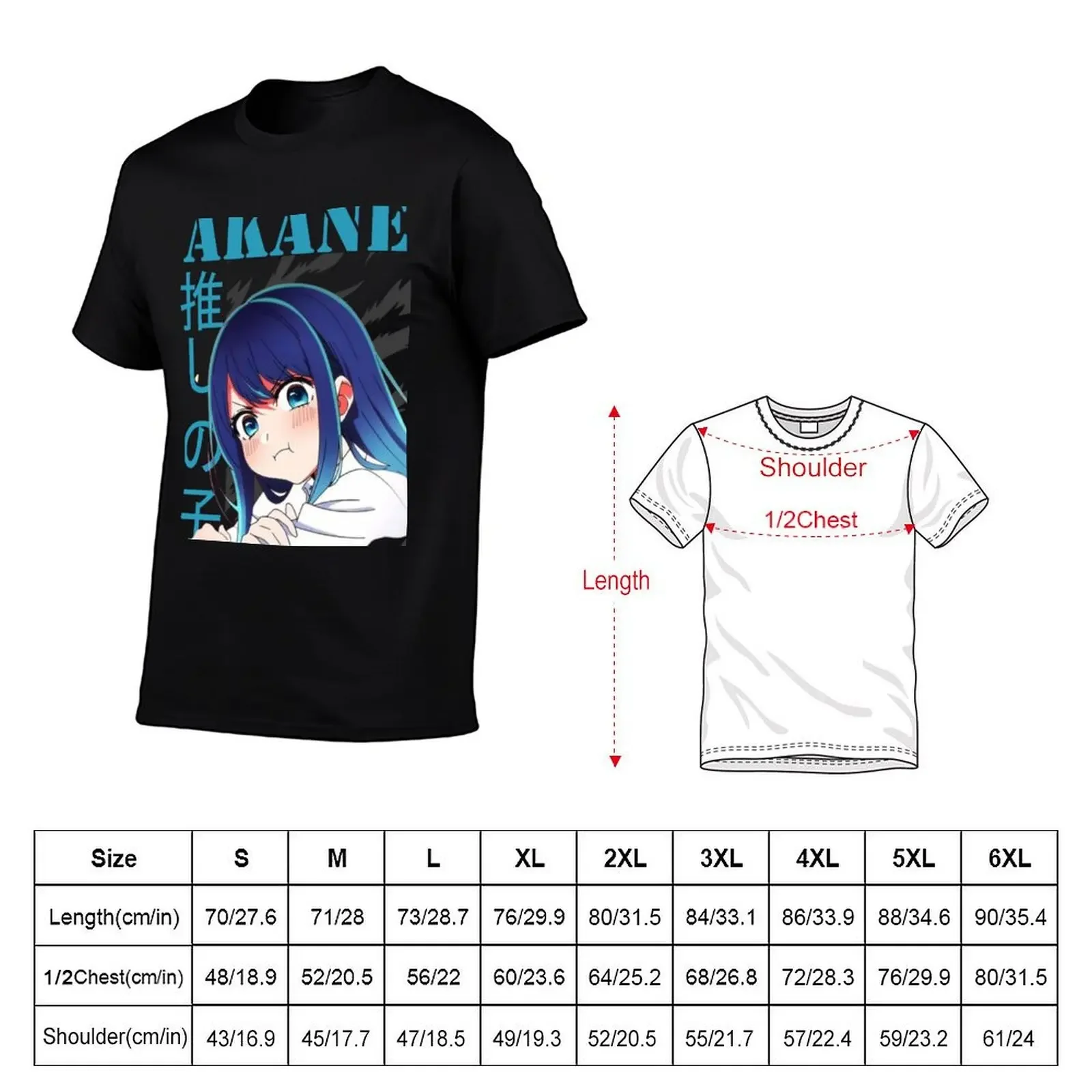 Kurokawa Akane Cute T-Shirt plus size tops tops man t shirt cotton t shirt men