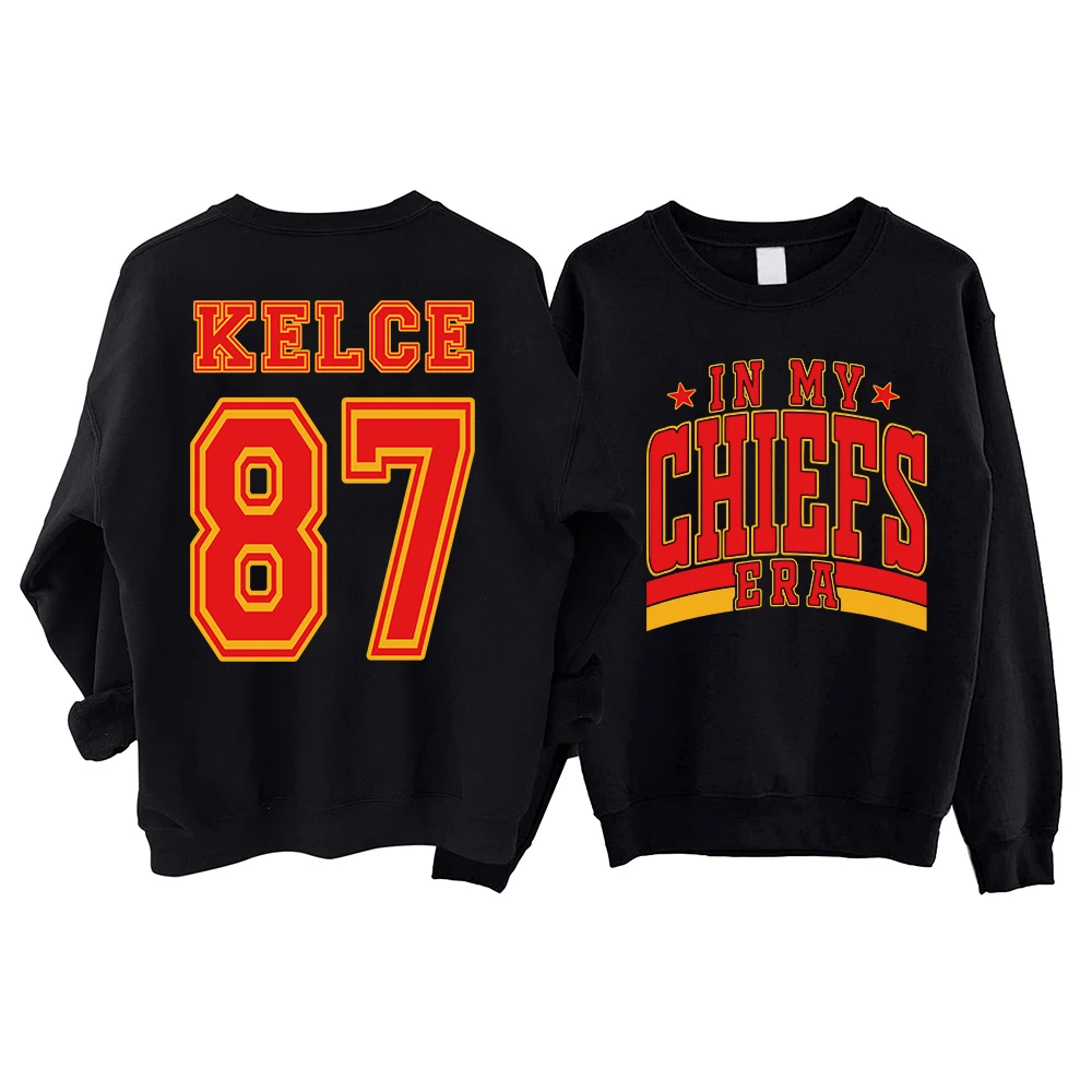 In My Chiefs Era Oversized Sweatshirt Travis Hoodie Travis Kelce Crewneck Football Hoodie Fan Gift Tops