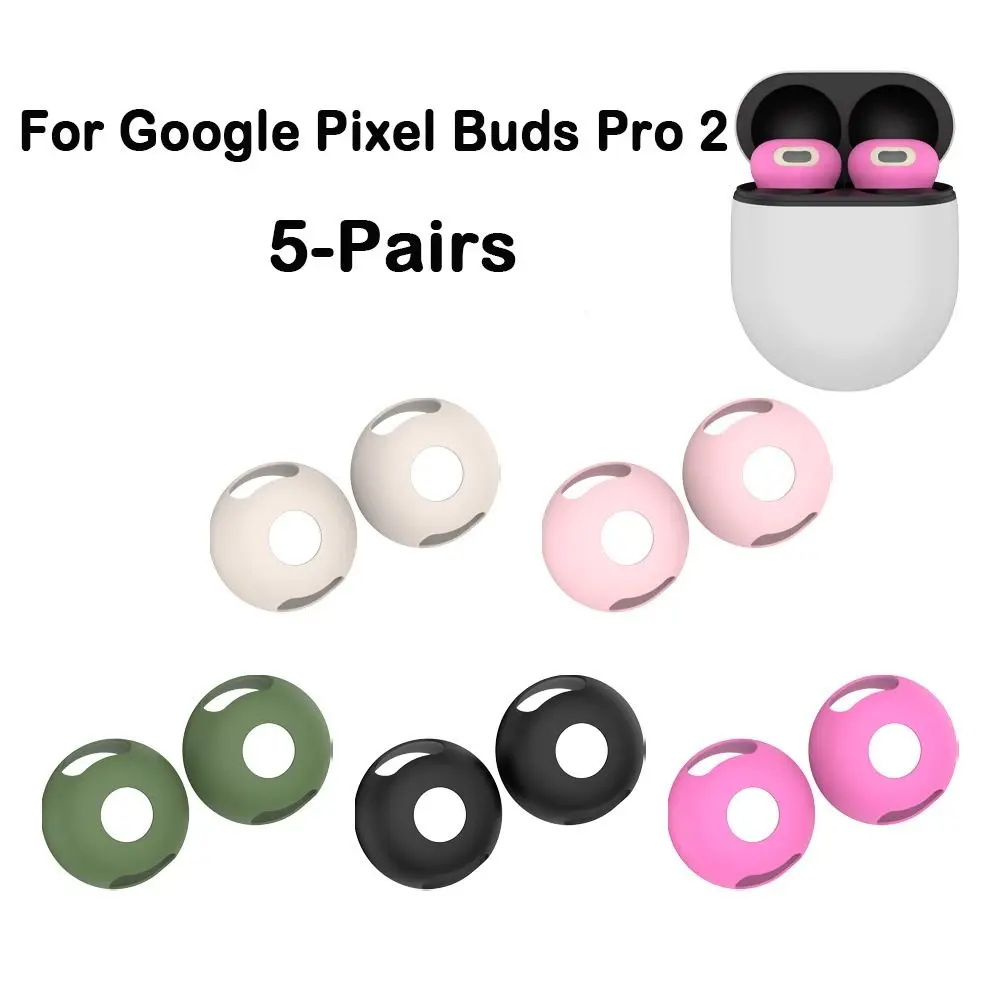 5 Paar neue Silikon-Ohrstöpsel, rutschfeste Ersatz-Ohrstöpsel-Abdeckung, Kopfhörer-Zubehör, Ohrabdeckung für Google Pixel Buds Pro 2