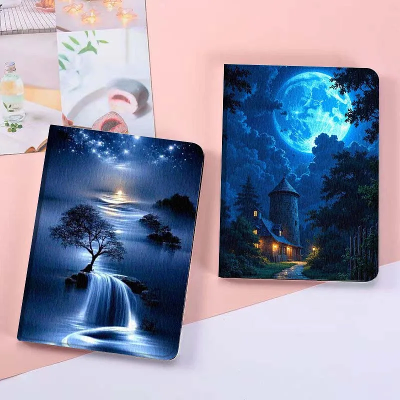 

Starry Night Waterfall Tree For Vivo Pad SE 11 5 3 2 Pro 12.3 13 12.1 11.5 Air IQOOPad Foldable Tablet Case Gift