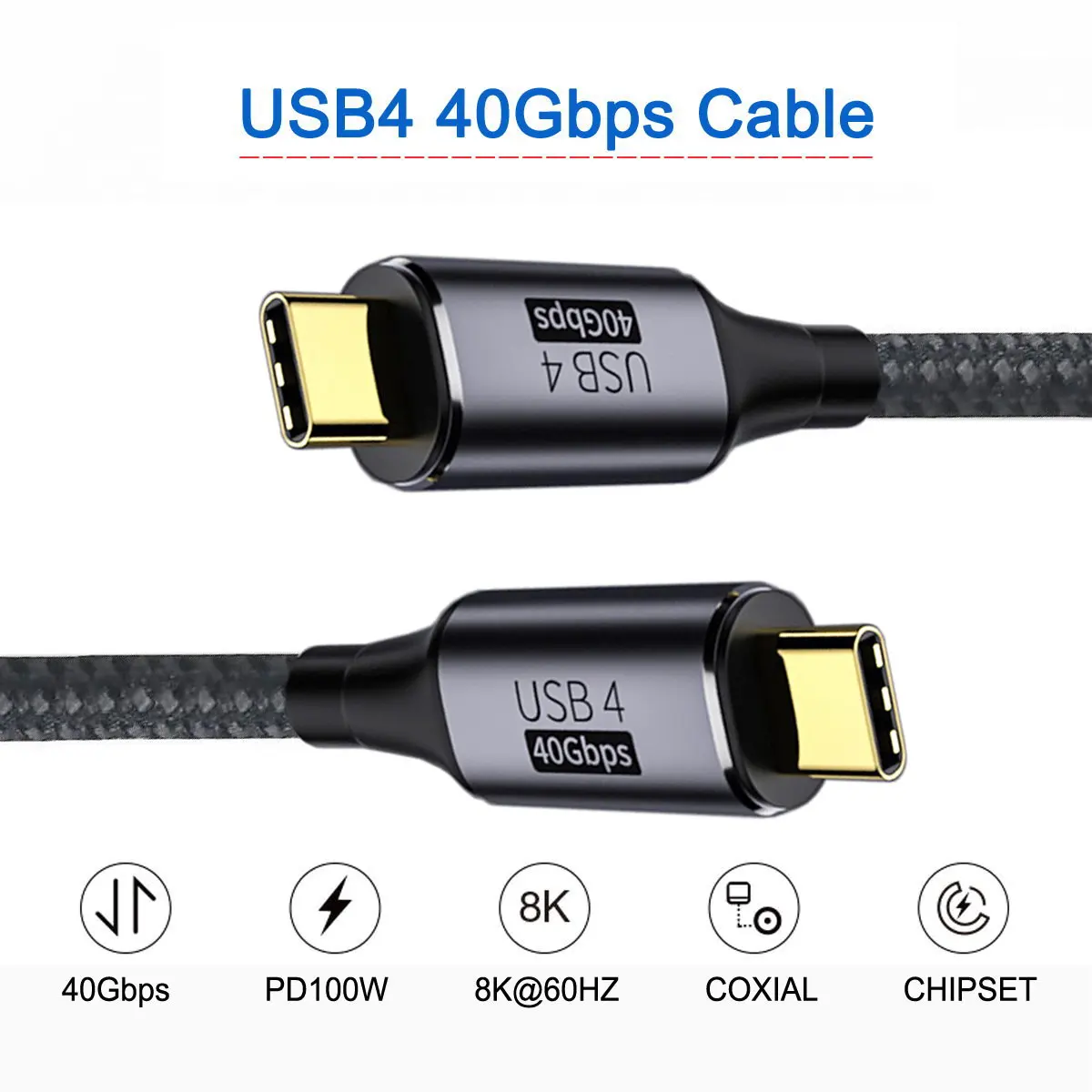 

USB-кабель CY Xiwai, USB 4, 40 Гбит/с, с зарядкой 100 Вт, UHD 8K, 5K, 4K, @ 60 Гц, USB4.0, совместим с TB3/4