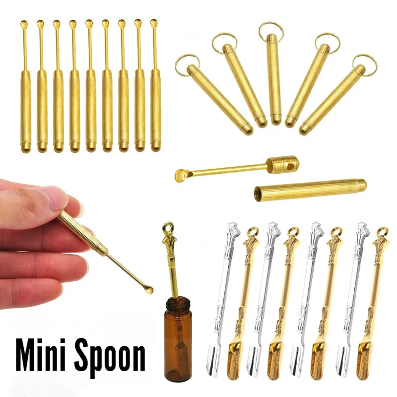 1 PCS Metal Mini Shovel Spoon Medicine Spoon Teaspoons Dessert Salt Spoon Mini  Powder Scoop