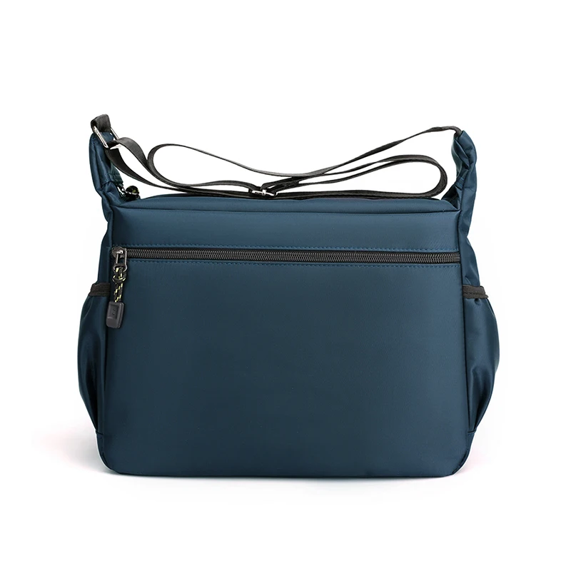 Wasserdichte Umhängetasche für Herren aus Nylon, mit mehreren Reißverschlusstaschen, großem Fassungsvermögen, als lässige Messenger-Tasche verwendbar, verstellbarer Riemen für den täglichen Gebrauch. – Detail 6