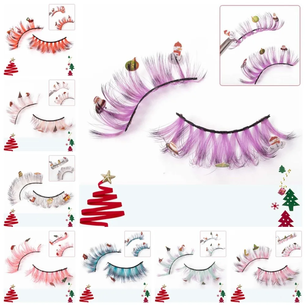 

Chemical Fiber Christmas False Eyelashes Eyelashes Extension Cartoon Snowman Christmas Cluster Eyelashes Animal Elk