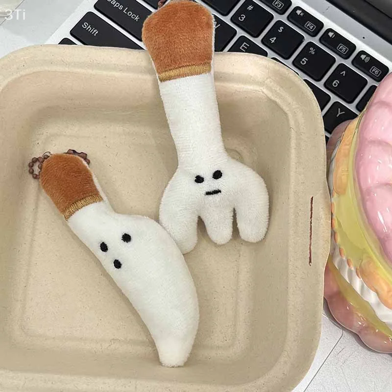 Милый плюшевый брелок, имитация вилки, ложки, посуда, плюшевая кукла, брелок для ключей, сумка, подвеска, рюкзак, подвески, аксессуары для ключей