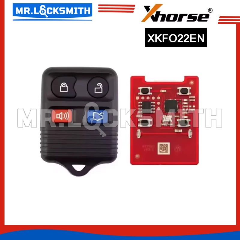 XKFO22EN VVDI Remote Car Key for Ford Models 4 Buttons Split Square Second Generation for MAX VVDI2 MINI Programmer Tool