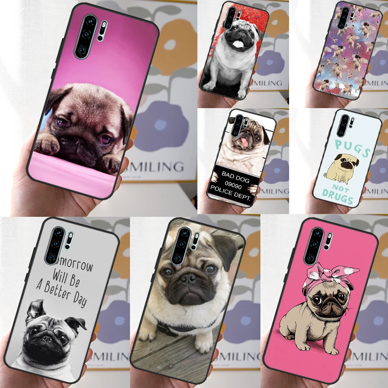 Capa de telefone de cachorro PUPPY PUG, Capa Huawei Nova 3i 7i 11i Y70 Y60 Y90 Y91 Y61 9 10 SE 5T P30 P40 Lite P60 Pro