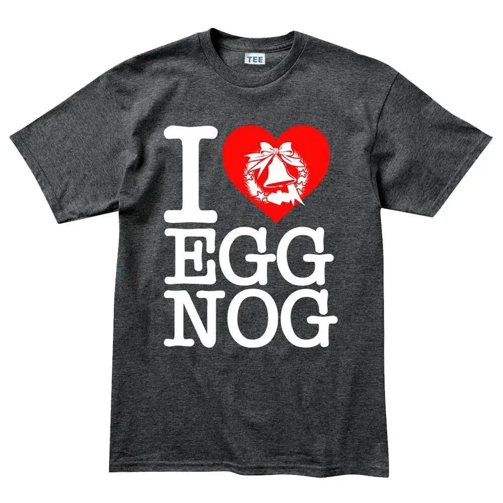 I Love Egg Nog Christmas Xmas Gift New Mens T shirt Tee Top T-shirt