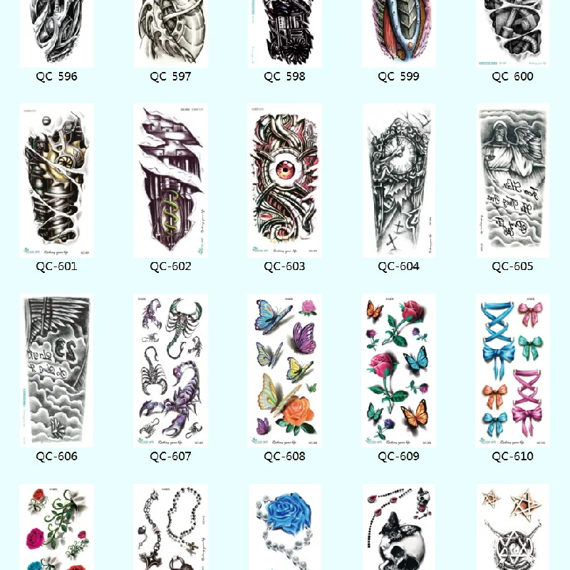 Waterproof 3d Flower Arm Tattoo Colorful Arm Personalized Bracelet Flower Temporary Tattoos Sticker Size:210*100mm