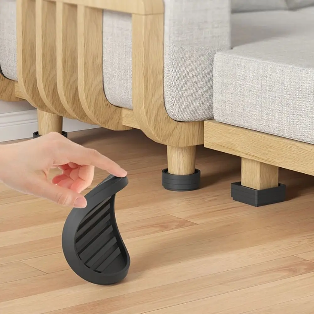 

Rubber Material Furniture Coasters Round Shape Wear-Resistant Non Slip Caster Cups Scratch-Proof Protective Anti-Slip Grippers